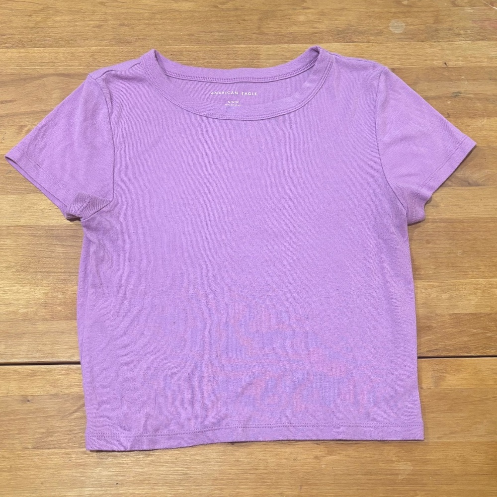 Purple American Eagle Tee Shirt- size: Medium